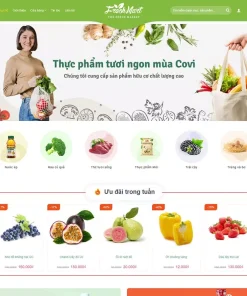 Theme wordpress thực phẩm sạch 01